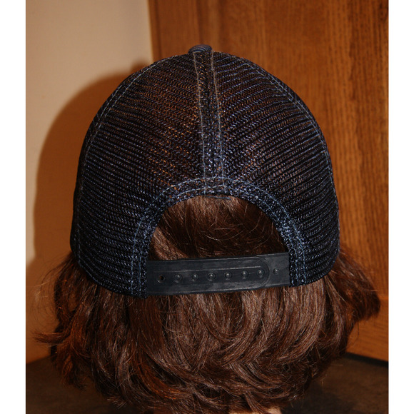 McDonalds Employee Snapback Hat Adjustable Mesh Back Trucker Cap Denim Style - Picture 4 of 6